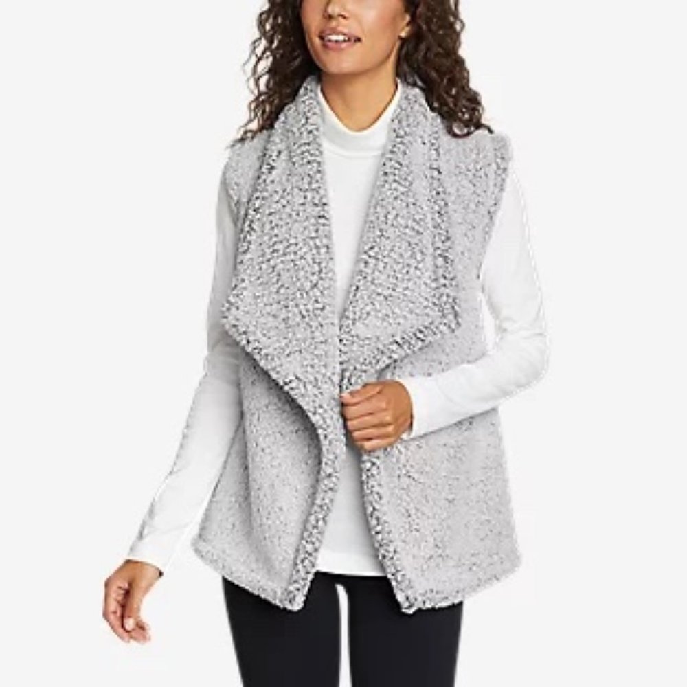 Eddie Bauer Fireside Plush Grey Vest Size Small